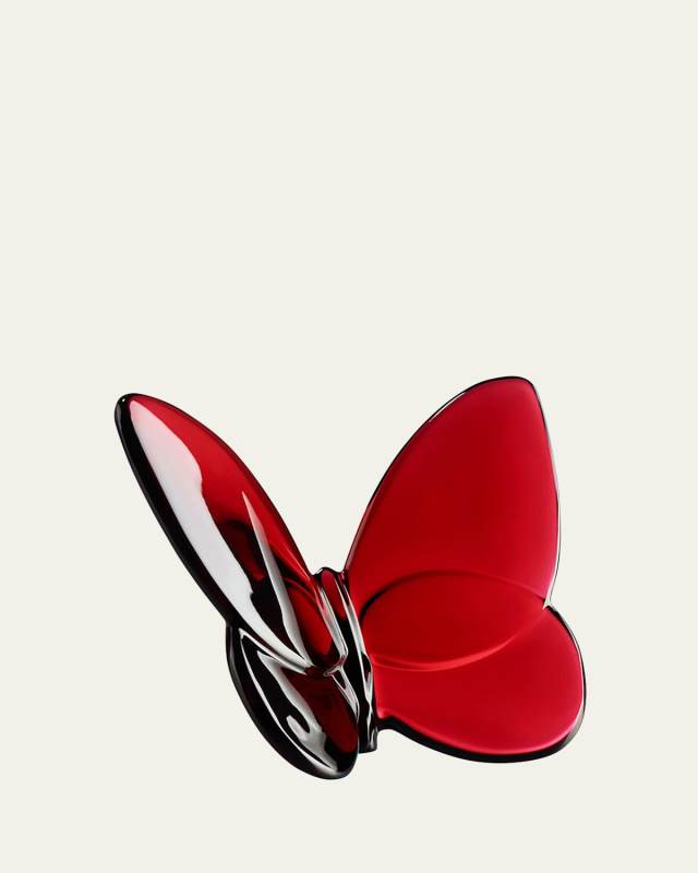2.5" Lucky Crystal Red Butterfly